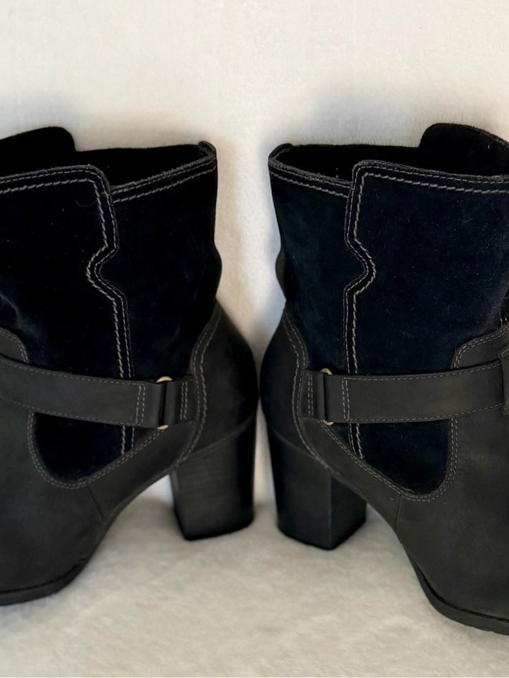 Timberland Earthkeepers Rudston Waterproof Leather Suede Boots Black EUC SZ 7 - Picture 5 of 11